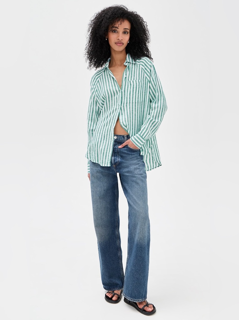 Z Supply Perfect Line Linen Shirt Small